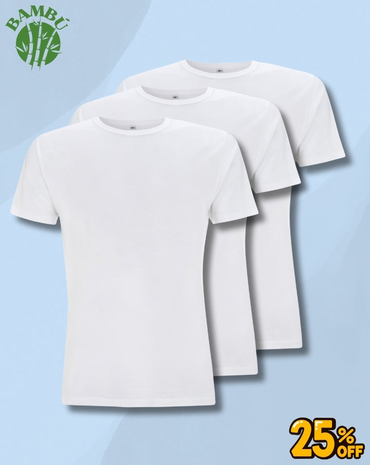 Pack 3 Camisetas básicas de bambú