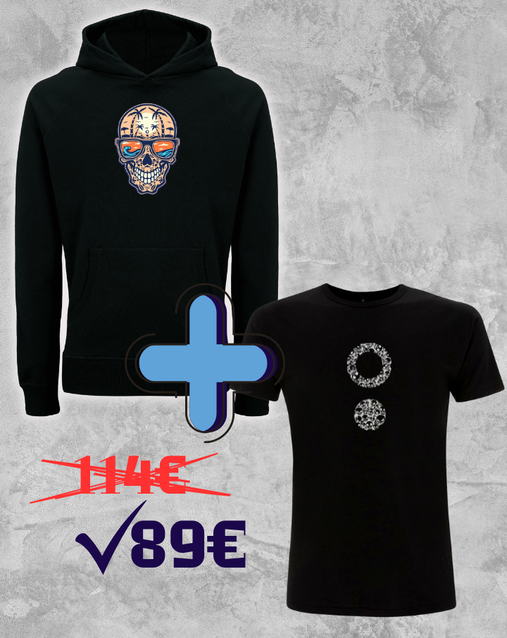 PACK SUDADERA + CAMISETA SKULLS